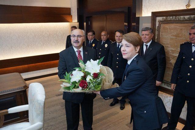 Vali Köşger’e Polis Haftası dolayısıyla ziyaret gerçekleştirildi