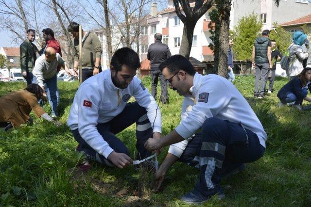 Her 112 çalışanına bir fidan dikim etkinliği