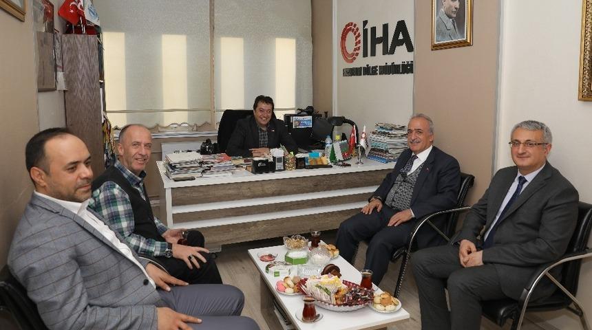 Rekt&ouml;r Prof. Dr. &Ccedil;omaklı&rsquo;dan İHA&rsquo;ya ziyaret