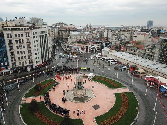 (Havadan fotoğraflarla) Türk Polis Teşkilatı'nın 174'üncü yılı Taksim'de kutlandı