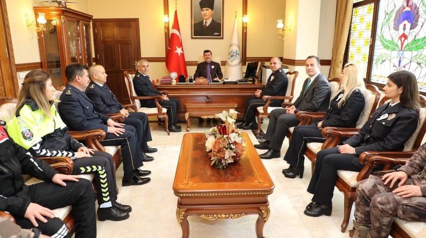 Erzincan emniyet teşkilatından Vali Arslantaş&rsquo;a ziyaret
