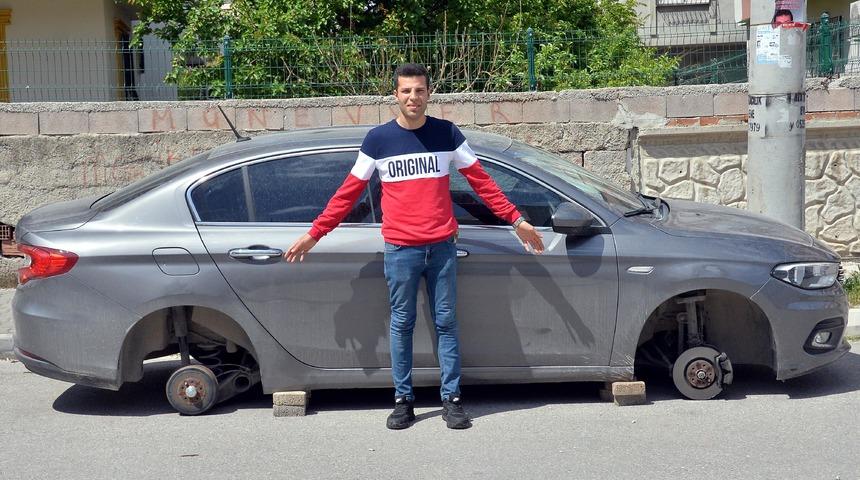 Otomobilini bu halde görünce dehşete düştü!