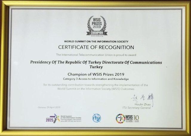 CİMER &ldquo;Bilgiye Erişim&rdquo; alanında 366 proje arasından &ldquo;En İyi Proje&rdquo; olarak se&ccedil;ildi 1