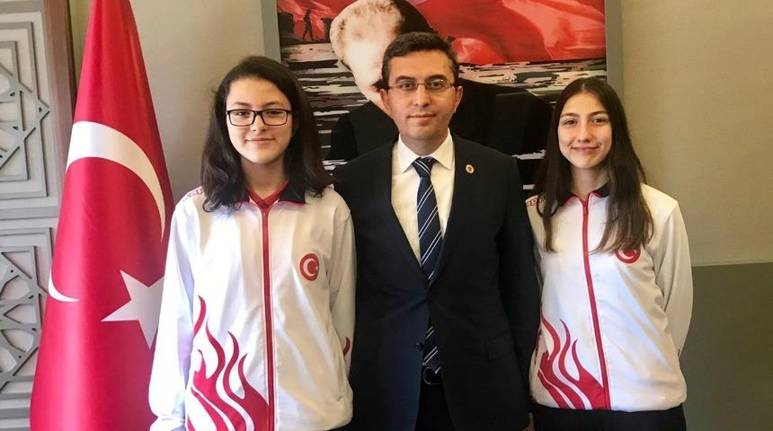 Milli Sporculardan Kaymakam Ke&ccedil;eli&rsquo; ye teşekk&uuml;r ziyareti