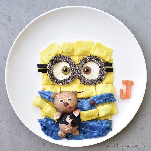 Oğluna sağlıklı yemekler yedirebilmek için çizgi film kahramanlarını tabağa taşıdı 7