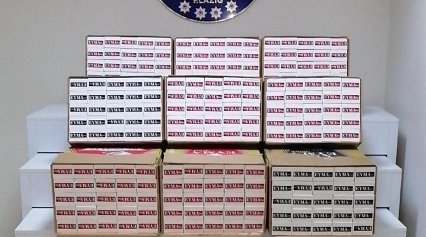 Elazığ’da 100 bin adet makaron ele geçirildi