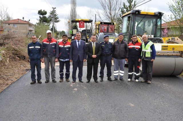 Simav’da asfalt yol yapımı