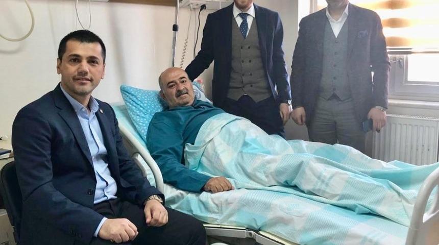 BB Erzurumspor Başkanı &Uuml;neş&rsquo;ten Gazeteci Cem Bakırcı&rsquo;ya ge&ccedil;miş olsun ziyareti...