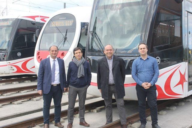 Portekizliler Samsun’da tramvayları inceledi