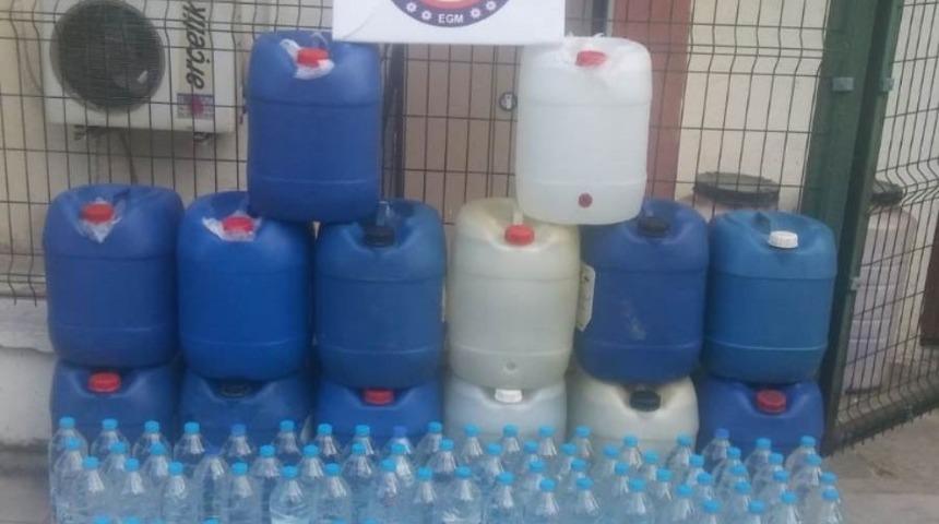 Mersin’de 604 litre sahte içki ele geçirildi