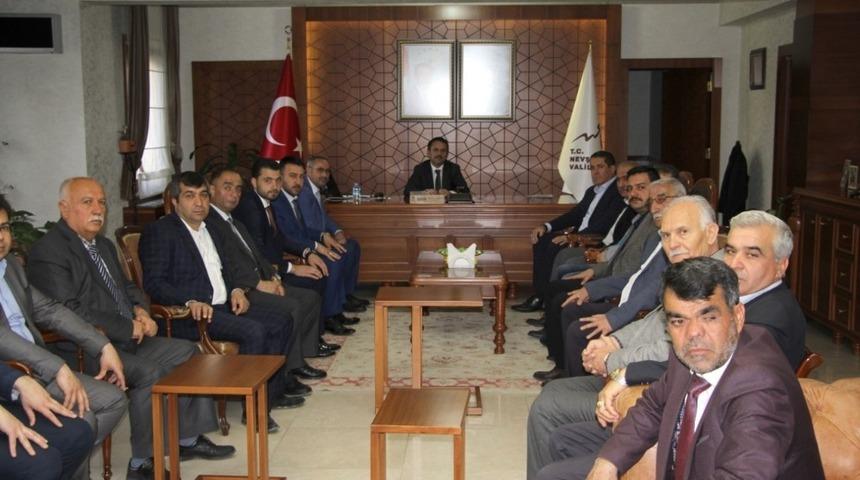İl Genel Meclis Başkanı Din&ccedil; ve &uuml;yeler Vali Aktaş&rsquo;ı ziyaret etti