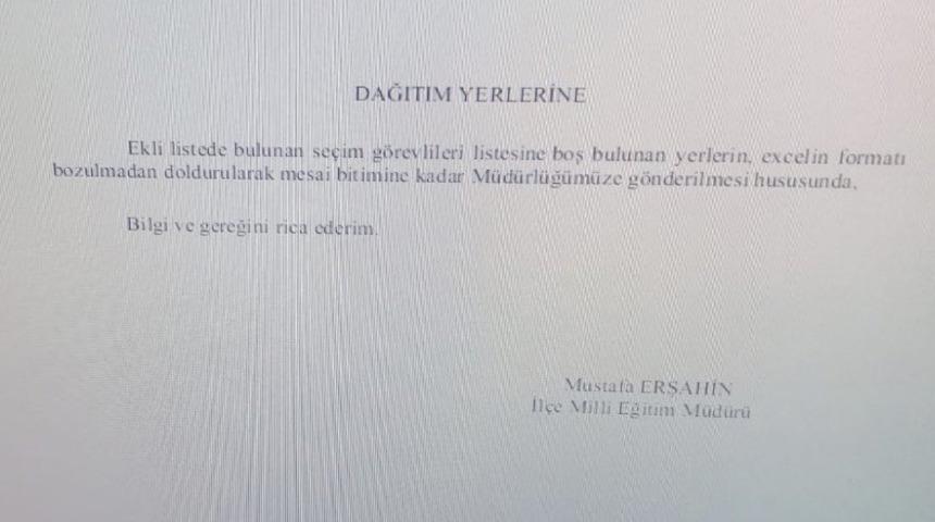 Çatalca İlçe Milli Eğitim Müdürlüğü'nden o belge hakkında açıklama