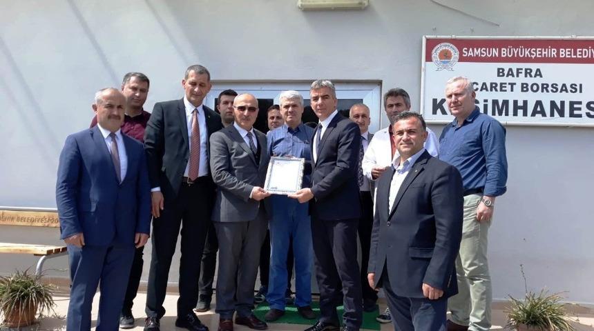 Bafra kesimhanesi onay belgesini aldı