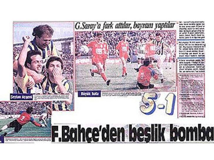 15 Nisan 1990 | Fenerbahçe 5 -1 Galatasaray - Fenerbahçe, 30 yıllık lig tarihinde ezeli rakibine en farklı yenilgiyi tattırdı.
