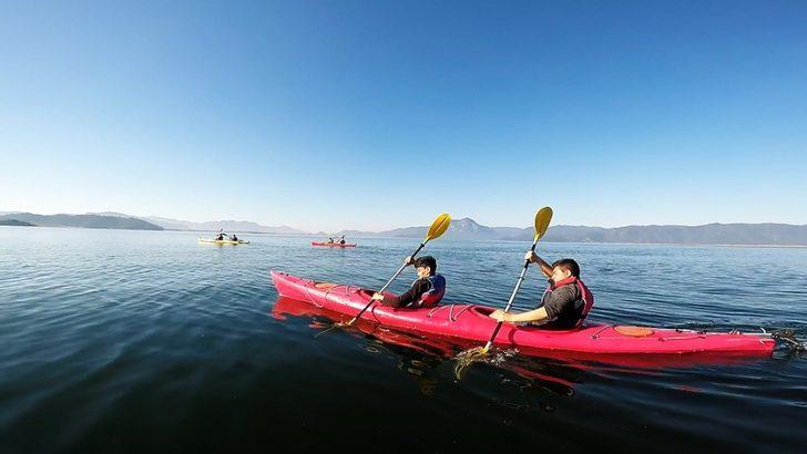 Deniz kaplumbağalarının korunmasına dikkat çekmek için 25 bin metre kürek çekecekler G5