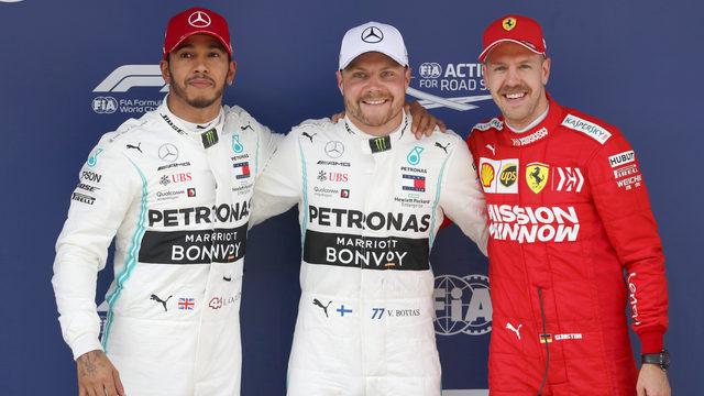 Çin'de pole pozisyonu Mercedes pilotu Valtteri Bottas 