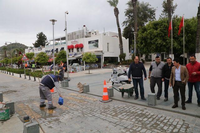 Bodrum’da fen işleri ekipleri çalışmalara devam ediyor