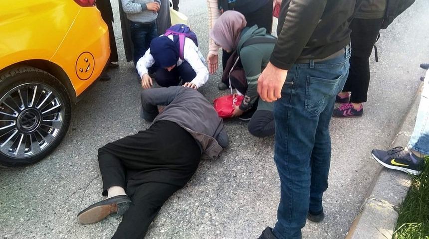 Ticari taksi yayaya &ccedil;arptı