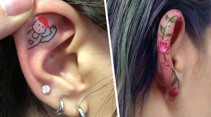 Dövmede yeni trend: Kulak dövmesi!