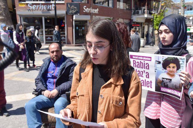 Malatya'da, 'Rabia Naz' eylemi