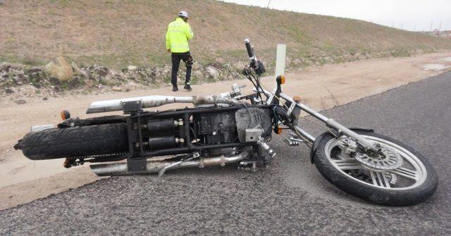 Aksaray’da motosiklet devrildi: 1 yaralı