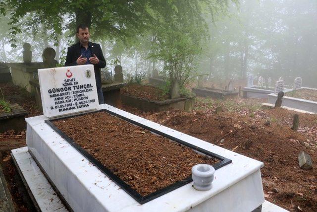 Şehidin mezarı 34 yıl sonra yenilendi