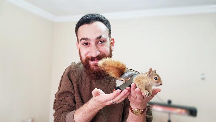 'Hayat tamircisi' bu kez felçli sincabı yürüttü G5