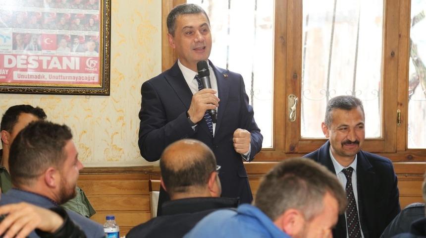 Başkan Şimşek, sanayi Sitesi esnafıyla sabah kahvaltısında buluştu