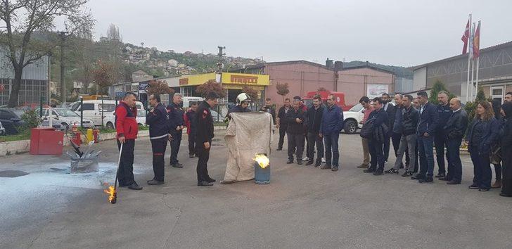 Öğretmenler yangın söndürmeyi öğreniyor G5