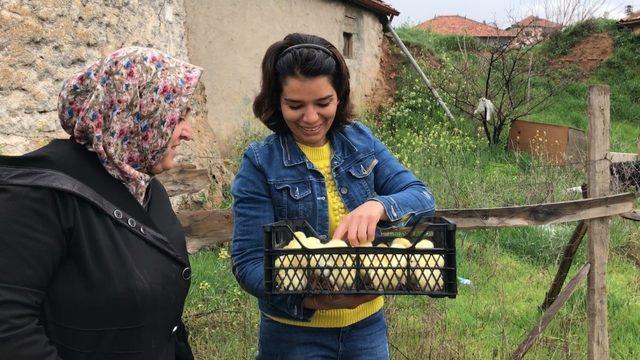 Başkan Türkyılmaz vatandaşlara civciv dağıttı