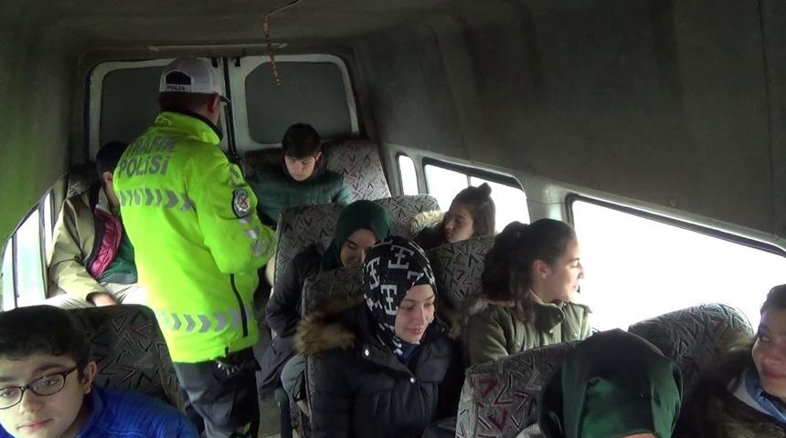 Erzurum&rsquo;da &ouml;ğrenci servisleri denetlendi