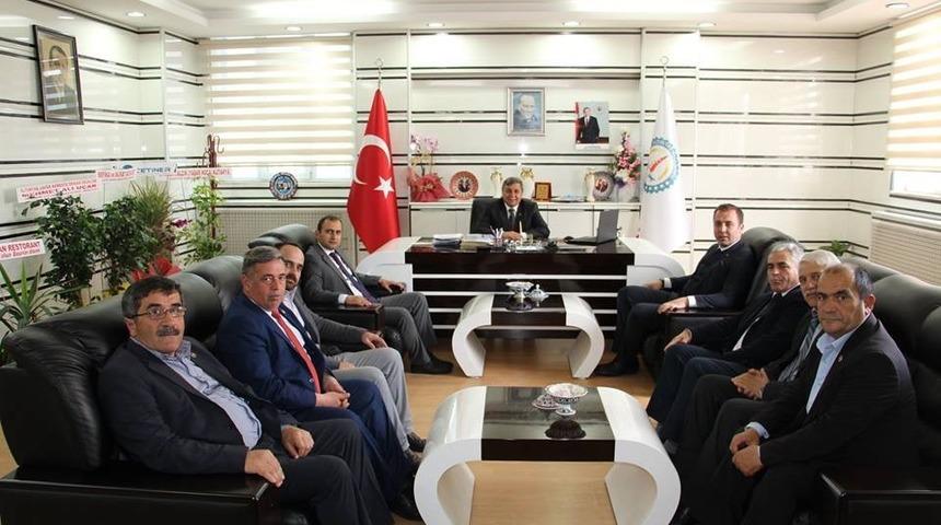 Kaymakamlardan Başkan Arif Teke&rsquo;ye &rsquo;hayırlı olsun&rsquo; ziyareti