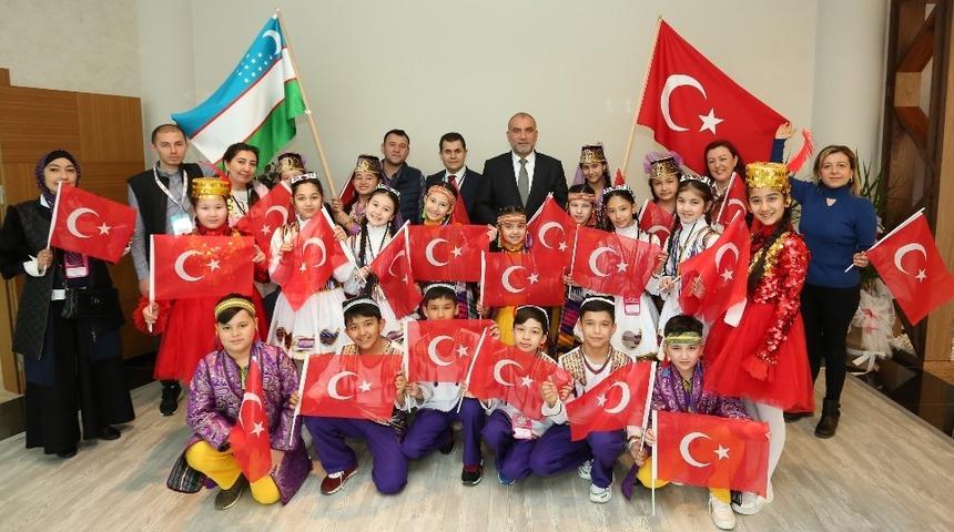 Başkan Sandık&ccedil;ı&rsquo;ya &Ouml;zbek misafir