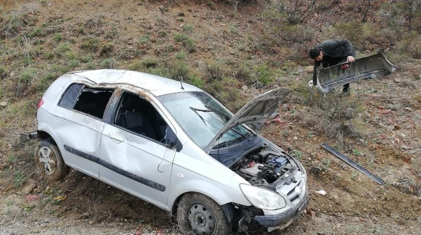 Otomobil şarampole u&ccedil;tu : 1 yaralı