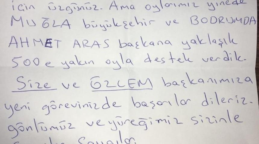 Başkan Atay&rsquo;ı duygulandıran mektup