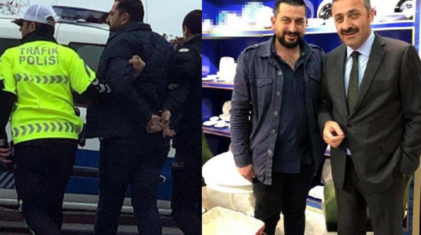 Ters kelepçeyle gözaltına alınan esnafa emniyet müdüründen ziyaret