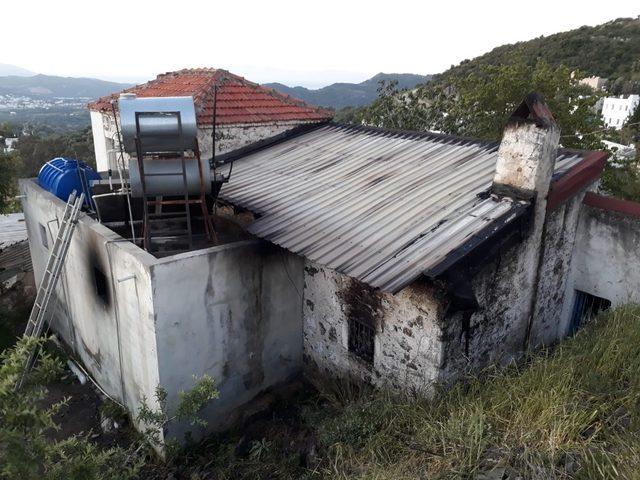 Bodrum’da taş evde çıkan yangın korkuttu