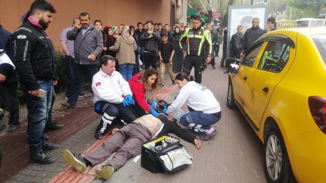 Kriz geçirip kaza yapan taksi şoförü, kalp masajıyla hayata döndürüldü