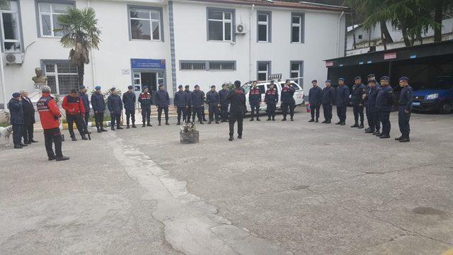 İlçe Jandarma Komutanlığı’nda yangın söndürme tatbikatı