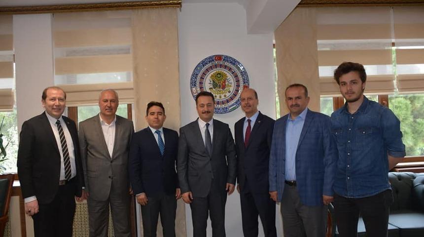 Başkan Bozkurt ve Kaymakam Kaya&rsquo;dan Vali Şent&uuml;rk&rsquo;e ziyaret