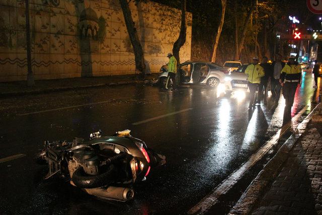 Beşiktaş'ta otomobil ve motosiklet çarpıştı: 1 ölü, 1 yaralı