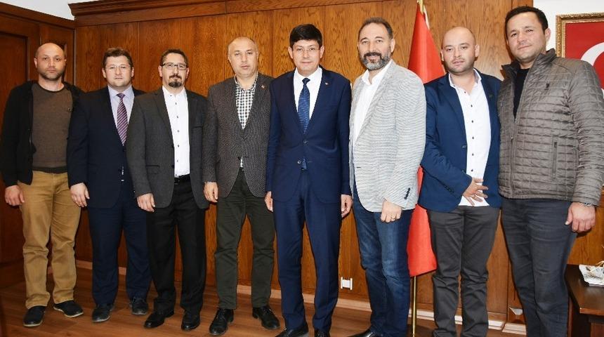 İnşaat mühendislerinden Başkan Özcan’a ziyaret