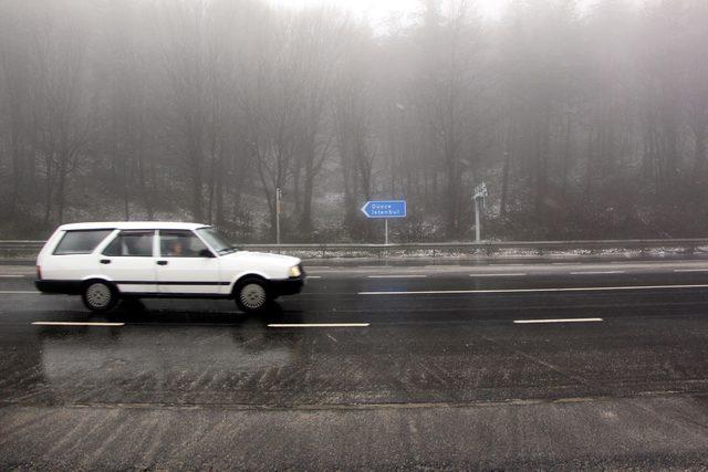 Bolu Dağı'nda nisan karı