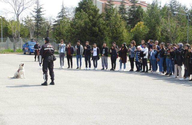 Turizm öğrencilerinden Jandarmaya ziyaret