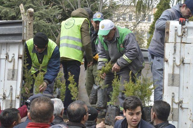 Berat Kandili nedeniyle fidan ve doğal çay dağıtıldı