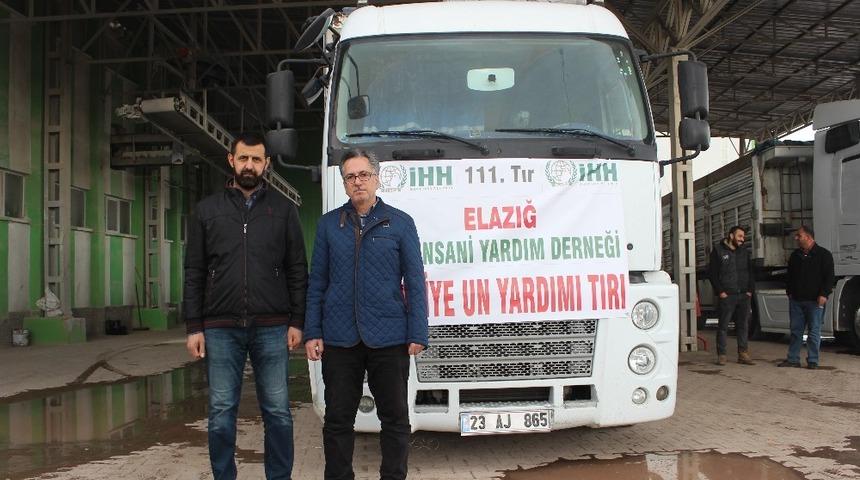Elazığ&rsquo;dan Suriye&rsquo;ye bir tır un g&ouml;nderildi