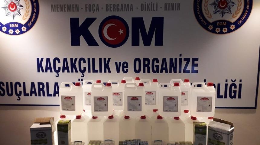 İzmir&rsquo;de sahte i&ccedil;ki operasyonu