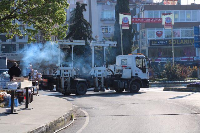 Miting nedeniyle sahil yolu trafiğe kapatıldı