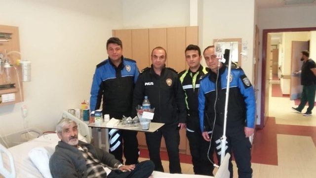 Mardin polisi yaşlı hastaları unutmadı