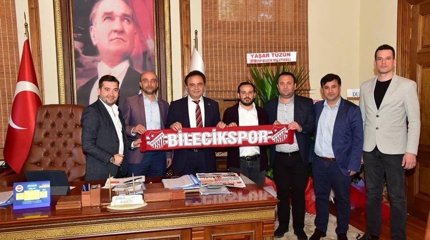 Bilecikspor y&ouml;netiminden Başkan Şahin&rsquo;e ziyaret